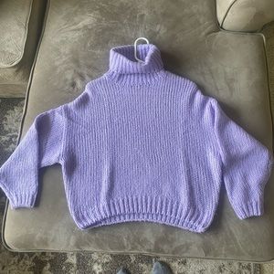 Purple turtle neck sweater